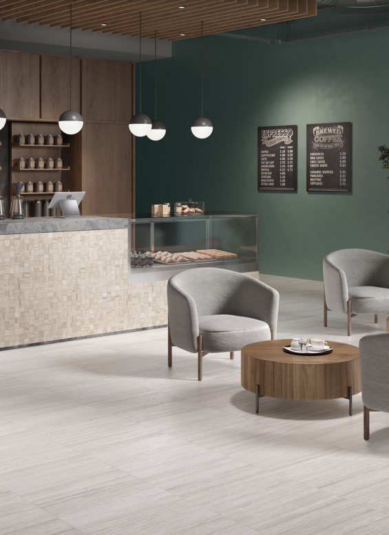 Caesar USA Travertino Light Cream CoffeeShop2