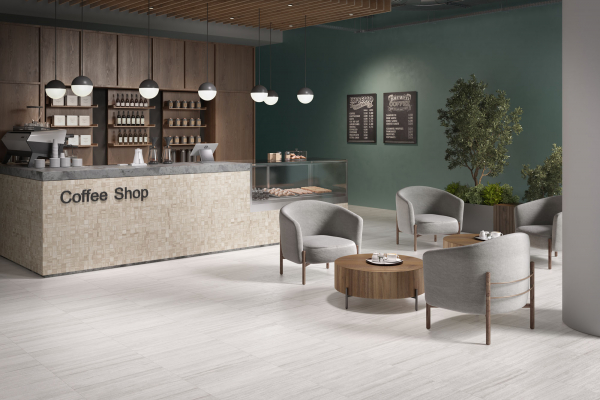 Caesar USA Travertino Light Cream CoffeeShop whiter